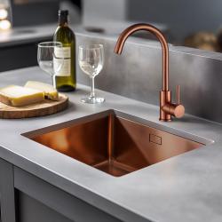 Ausmann Arvia medená kuchynská batéria PVD Copper s otočným výtokom 1208970639