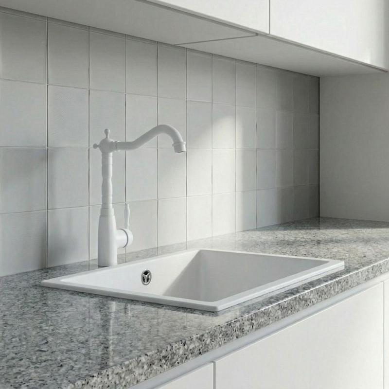 Graniteland Verve  klasická nostalgická kuchynská batéria biela 1208970653