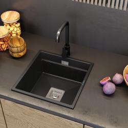 Graniteland Stellar Kuchynská batéria Čierna s otočným výtokom 1208970671