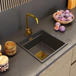 Graniteland Stellar Kuchynská batéria Zlatá s otočným výtokom 1208970673