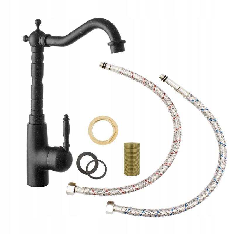 Graniteland Verve Kuchynská batéria Vzhľad tvrdého kameňa s otočnou výtokovou trubicou 1208970701