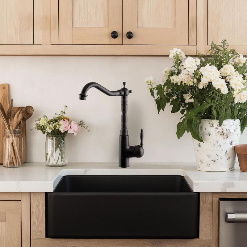 Graniteland Verve Kuchynská batéria Vzhľad tvrdého kameňa s otočnou výtokovou trubicou 1208970701