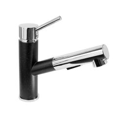 Granitová batéria Ceres s výsuvným výtokom a dvojfunkčnou ručnou sprchou, vzhľad tvrdého kameňa, 1208970706