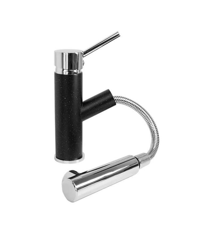 Granitová batéria Ceres s výsuvným výtokom a dvojfunkčnou ručnou sprchou, vzhľad tvrdého kameňa, 1208970706