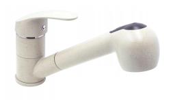 Graniteland Rhea Kuchynská zmiešavacia batéria  Beige piesok s Výsuvným Výlevom a Dvojfunkčnou Ručnou Sprchou 1208970713