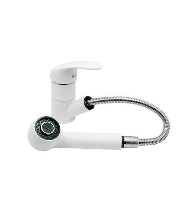 Graniteland Rhea Kuchynská batéria Biela s Výsuvnou Výpusťou a Dvojfunkčnou Ručnou Sprchou 1208970714