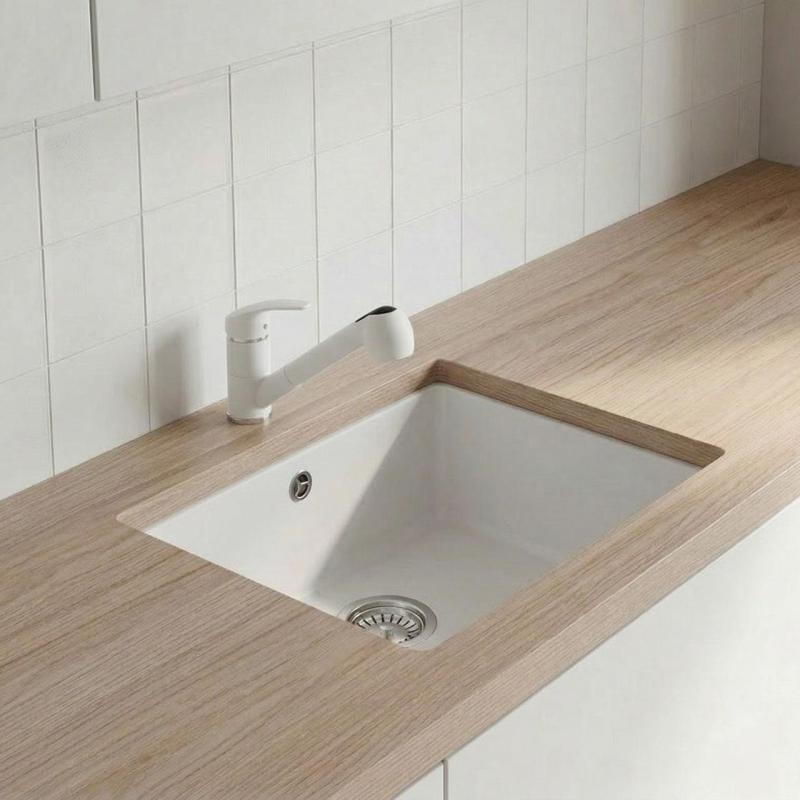 Graniteland Rhea Kuchynská batéria Biela s Výsuvnou Výpusťou a Dvojfunkčnou Ručnou Sprchou 1208970714