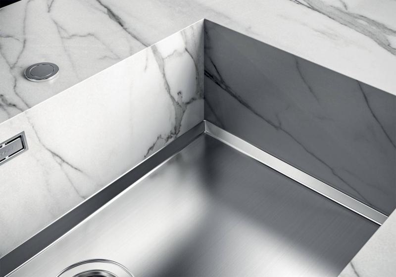 Foster Phantom Base RVS Základová doska Pracovná doska Drez 40x40cm na zabudovanie do keramiky, prírodného kameňa a Solidsurface hrúbky 20mm 1208970718