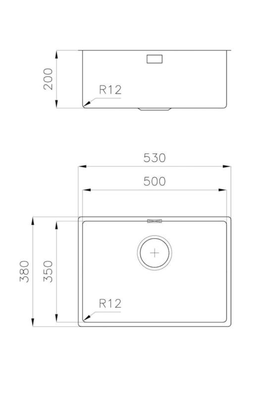 Foster L35 Špeciálny 35 cm dlhý nerezový drez 50 x 35 cm Podstavba 1208970723
