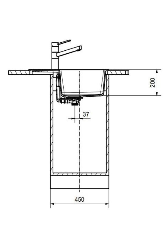 Franke Maris MRG 611-62 Fragranite Mat Čierny Drez 62 x 50 cm Nadstavba s Odkvapkávaním 114.0628.964