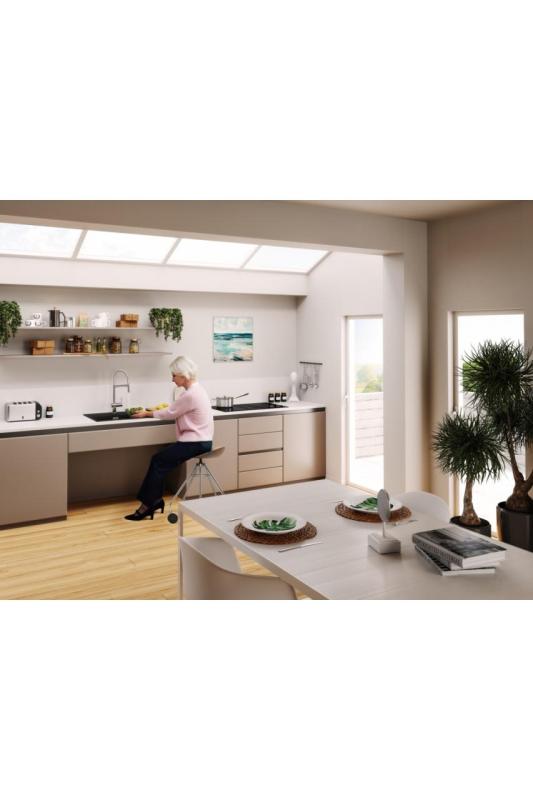 Franke Maris MRG 610-60 Care Fragranite Mat Čierna plytký invalidný drez 635 x 559 mm Povrchová montáž s dierou na kohútik 114.0729.484