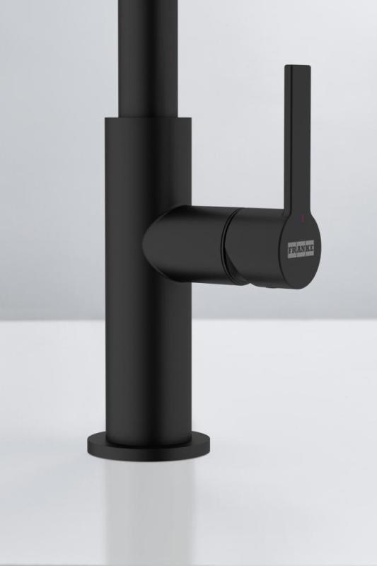 Franke Maris Slim J Kuchynská batéria Otočná Okrúhla Výtok Čierna 115.0728.386