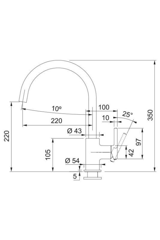 Franke Lina XL Kuchynská Miešacia Batéria Beige s Otočným Výtokom 115.0626.025