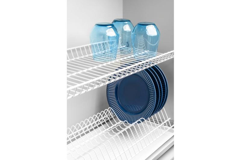 Odkvapkávač GTV BASIC 1, dve úrovne, skrinka 800, pre police 16 – 18 mm, 1x zásuvka, biela farba