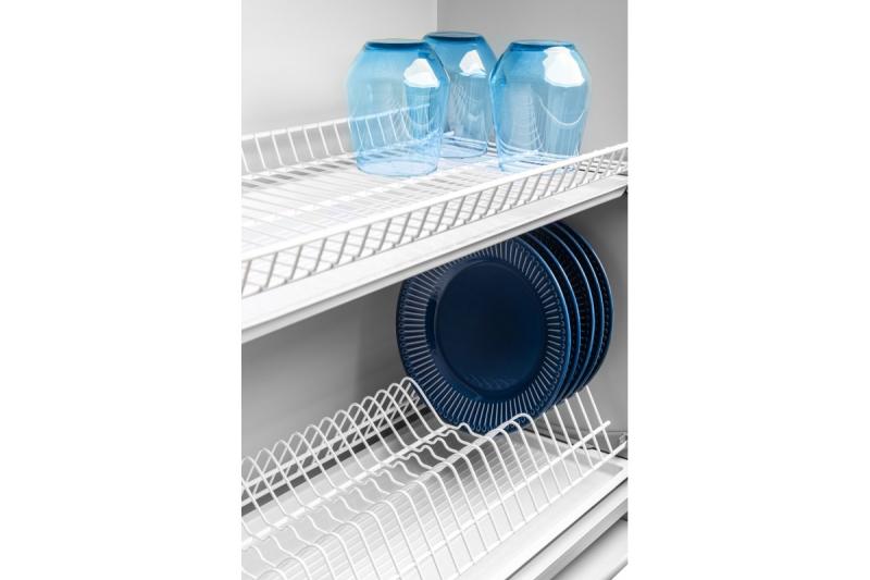 Odkvapovač GTV BASIC 3, dve úrovne, skriňa 400, pre dosky 16 - 18 mm, 2x zásuvka, biela