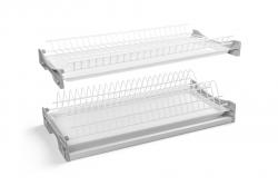 Drainer GTV BASIC 3, dve úrovne, skriňa 600, pre 16 - 18 mm panely, 2x zásuvka, biela.