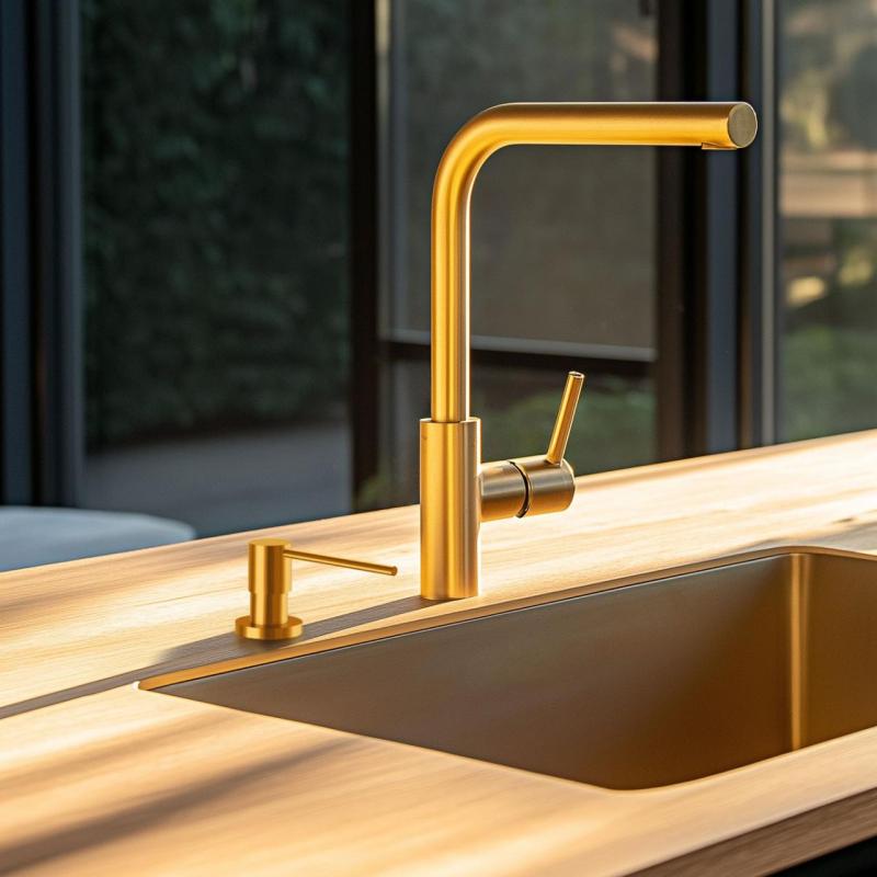 Ausmann Lirio Vstavaný Dispenzér na Mydlo Zlatý, dopĺňaný z vrchu 1208971199