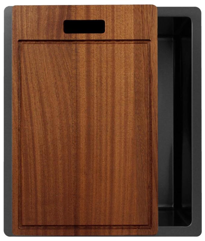 Pure.Sink Exclusivo Gun metal umývadlo 34x40 cm 10mm rádius podstavca, rovná konštrukcia a nadstavba PEX3440-61