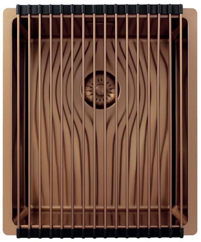 Pure.Sink Exclusivo Medený drez 34x40 cm 10mm rádius podstavcový, rovný a zosadený PEX3440-62