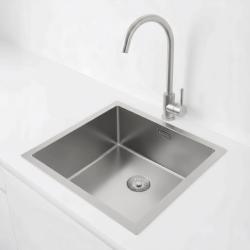 Pure.Sink Exclusivo RVS drez 40x40 cm 10mm rádius podstavca, rovné konštrukcie a nadstavby PEX4040-02