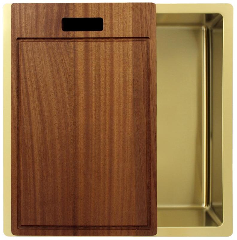 Pure.Sink Exclusivo Zlatý drez 40x40 cm 10mm rádius podstavce, ploché konštrukcie a nadstavby PEX4040-60