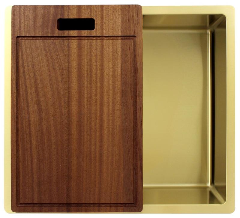 Pure.Sink Exclusivo Zlatý drez 45x40 cm 10mm polomer podstavcový, plochý a nadstavbový PEX4540-60