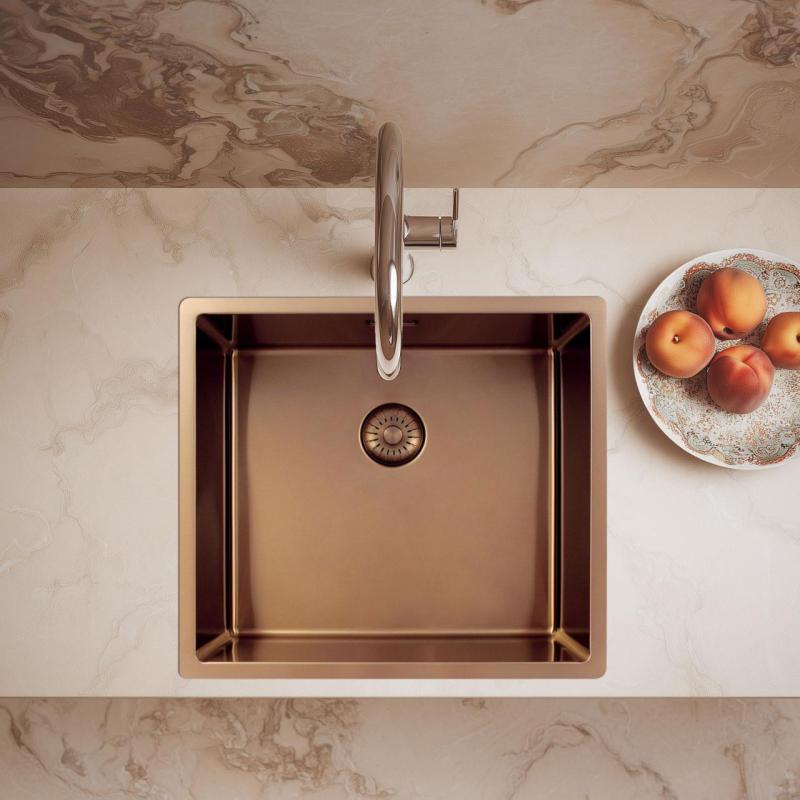 Pure.Sink Exclusivo Medené umývadlo 45x40 cm 10mm polomer podstavca, plochá konštrukcia a nadstavba PEX4540-62
