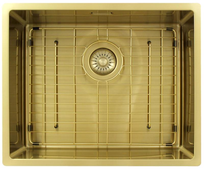 Pure.Sink Exclusivo Zlatý drez 50x40 cm 10mm rádius podstavca, rovný stavebný a nadstavbový PEX5040-60
