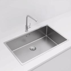 Pure.Sink Exclusivo veľký nerezový drez 70x40 cm s polomerom 10mm na podstavci, na úrovni a na povrchu PEX7040-02