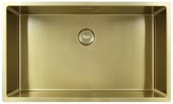Pure.Sink Exclusivo Veľký zlatý drez 70x40 cm 10mm polomer podstavca, rovný vstavaný a nadstavbový PEX7040-60