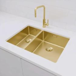 Pure.Sink Exclusivo Zlatá 1,5 polovicná umývadlo 18+34 cm 10mm polomer PEX183440-60