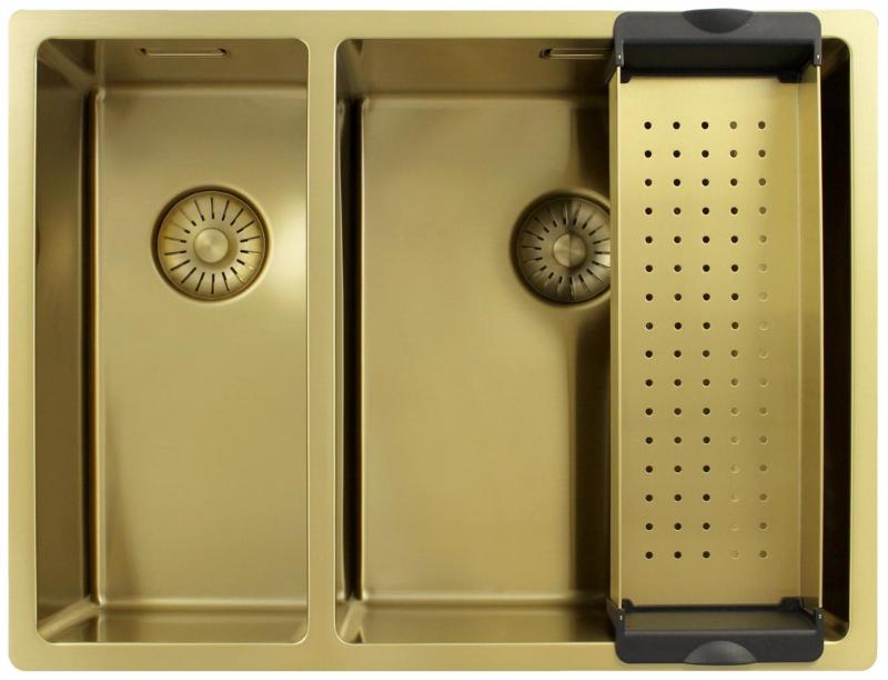 Pure.Sink Exclusivo Zlatá 1,5 polovicná umývadlo 18+34 cm 10mm polomer PEX183440-60