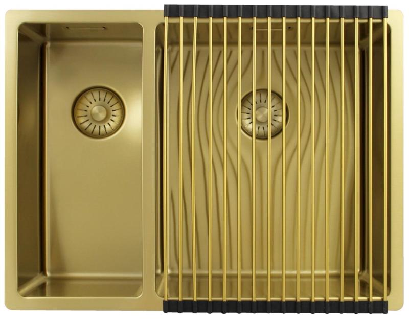 Pure.Sink Exclusivo Zlatá 1,5 polovicná umývadlo 18+34 cm 10mm polomer PEX183440-60