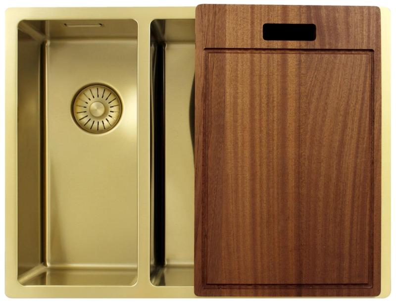 Pure.Sink Exclusivo Zlatá 1,5 polovicná umývadlo 18+34 cm 10mm polomer PEX183440-60