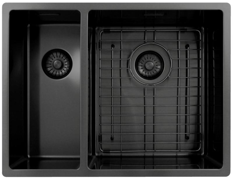 Pure.Sink Exclusivo Gun Metal 1,5 jednopolovicový drez 18+34 cm 10mm rádius PEX183440-61