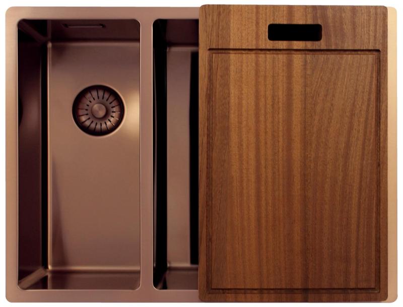 Pure.Sink Exclusivo Medený 1,5 jedno a pol drez 18+34cm 10mm rádius PEX183440-62