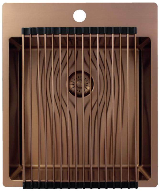 Pure.Sink Exclusivo Medené umývadlo 44x52 cm Tapwing s dierou pre kohútik 10mm rádius PEX4040T-62