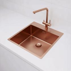 Pure.Sink Exclusivo Medené umývadlo 49x52 cm Tapwing s otvorom pre kohútik 10mm rádius PEX4540T-62