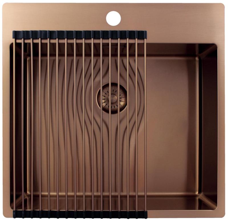 Pure.Sink Exclusivo Medené umývadlo 54x52 cm Tapwing s otvorom pre kohútik 10mm polomer PEX5040T-62