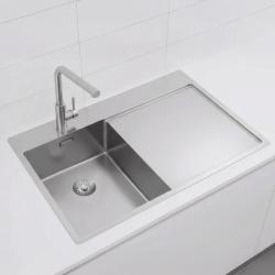 Pure.Sink Exclusivo RVS malý drez s odčerpadlovacou časťou 78x52 cm Tapwing vľavo PEX3478LT-02