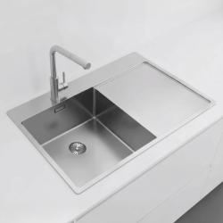 Pure.Sink Exclusivo RVS drez s odčerpadlovou časťou 78x52 cm Tapwing vľavo PEX4078LT-02