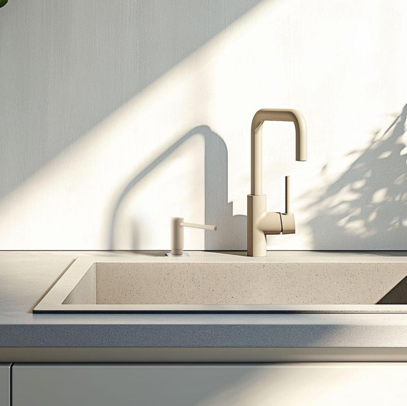 Franke Active kuchynský vstavaný dávkovač mydla granitový Coffee cream 112.0633.091