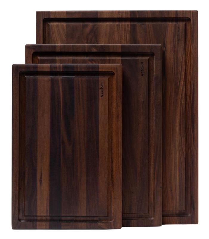 Woodsea Butcher Groove M - Orechové Drevená Doska na Krájanie so šťavnou drážkou 50x38 cm 1208971535