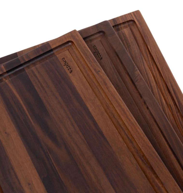 Woodsea Butcher Groove M - Orechové Drevená Doska na Krájanie so šťavnou drážkou 50x38 cm 1208971535