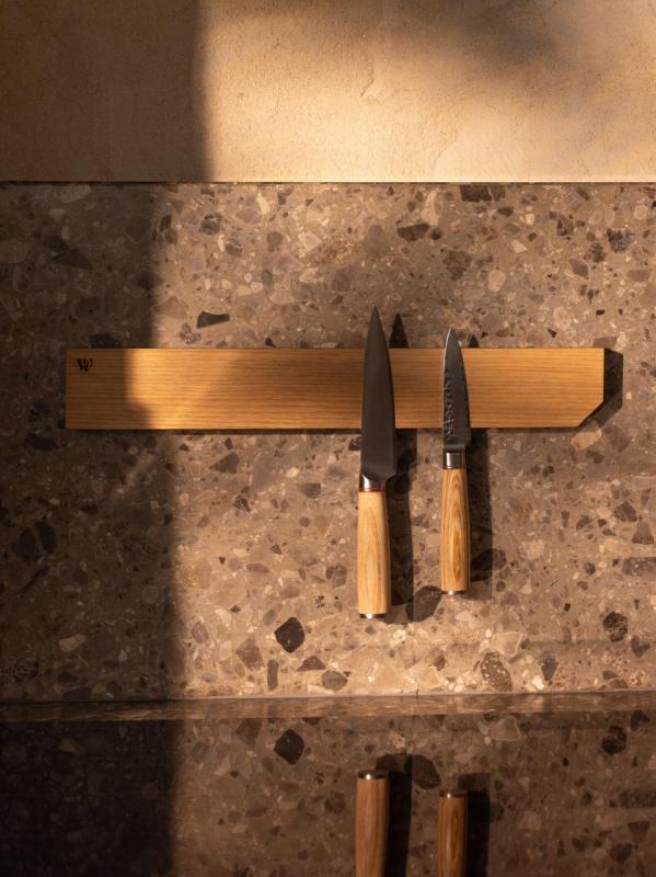 Woodsea Držiak na Nôž - Dubový Držiak na Nôž na Stenu 40x6 cm 1208971598