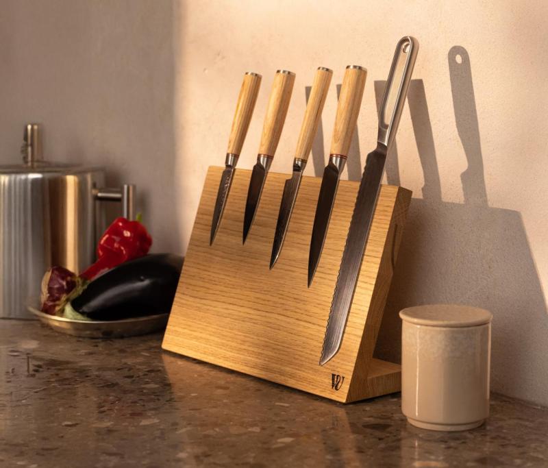 Woodsea Drž ma za Nôž - Dubový Držiak na Nože Stôl 32x22 cm 1208971599