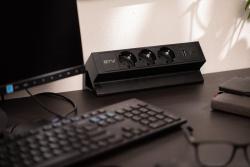 Nábytková zásuvka BASCO, 3xSHUKO, USB A+C, kábel 1,5 m, čierna