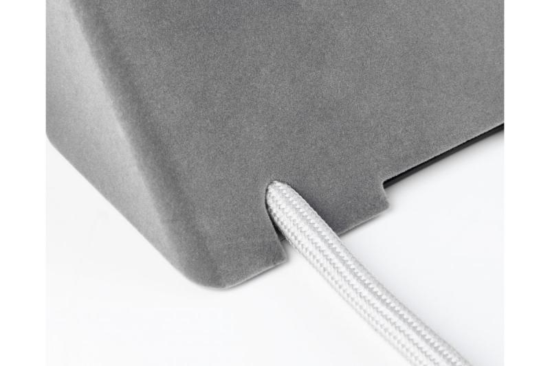 Nábytková zásuvka SOFITO, 2xSHUKO, USB A+C, kábel 1,5 m, sivý flock