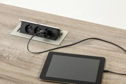 SOFT výsuvná elektrická zásuvka, napájací kábel 1,5 m