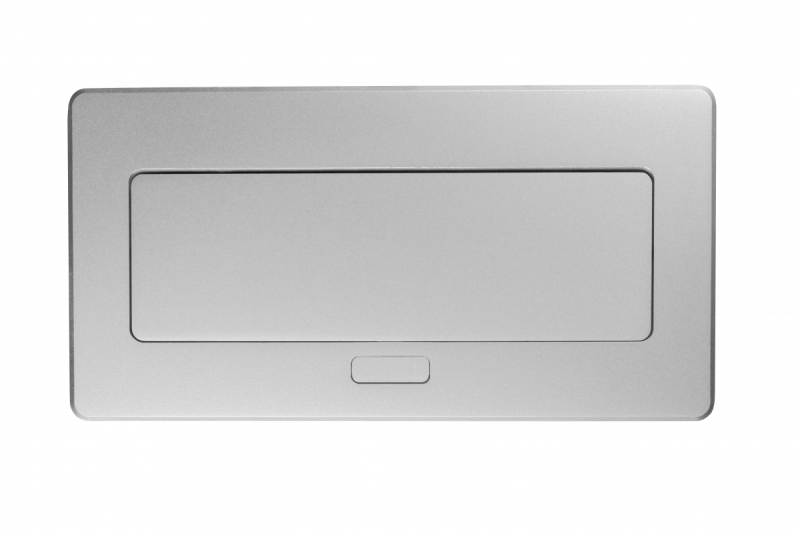 Nábytková zásuvka MULTISOFT, 2xSHUKO, USB A+C, RJ45, kábel 1.5 m, hliník